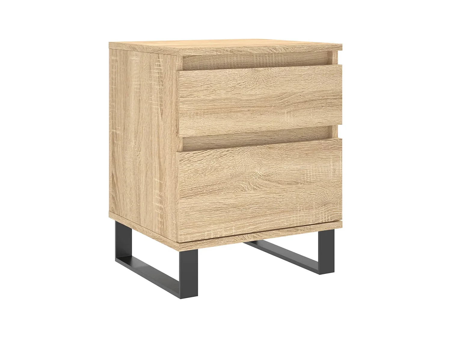 Mesitas de noche | Mesilla de noche 2 uds madera ingeniería roble Sonoma 40x35x50 cm