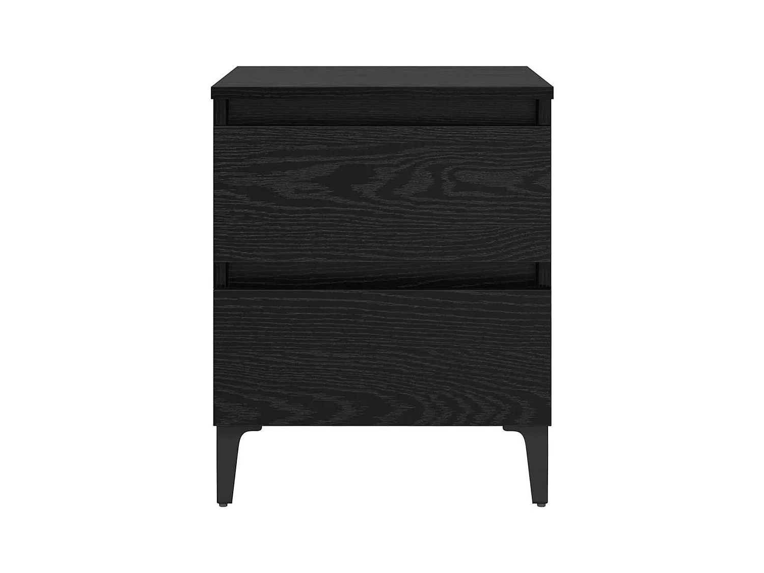 Mesita de Noche | Mesa auxiliar | Armario de Noche 2 uds. Roble negro 40x35x50 cm