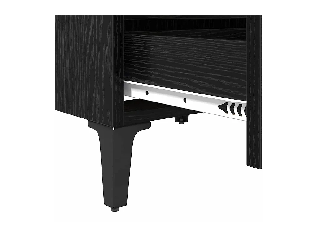 Mesita de Noche | Mesa auxiliar | Armario de Noche 2 uds. Roble negro 40x35x50 cm