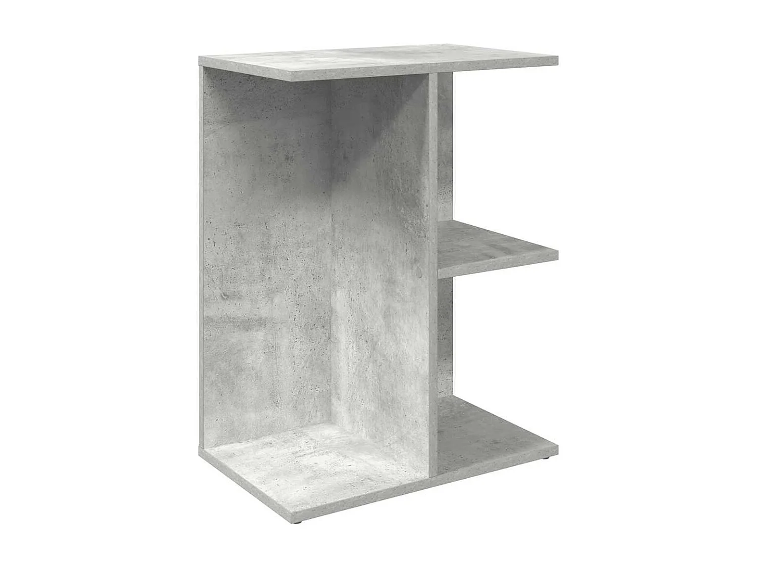 Tables de chevet lot de 2 avec Étagère de Rangement gris béton 46,5x29x61 cm bois ingénierie