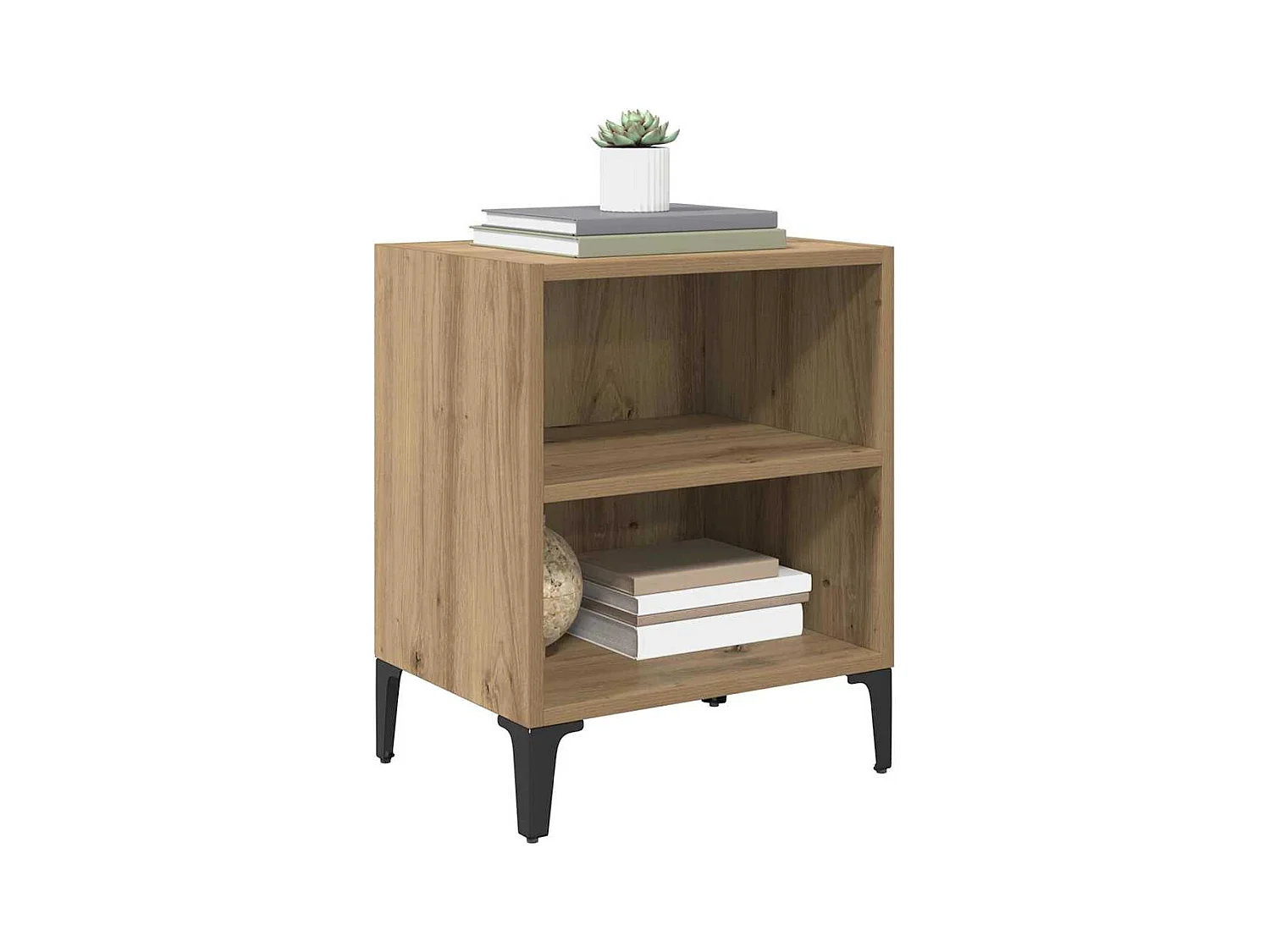 Mesita de Noche | Armario de Noche | Mesa auxiliar Roble artisan 40x30x50 cm