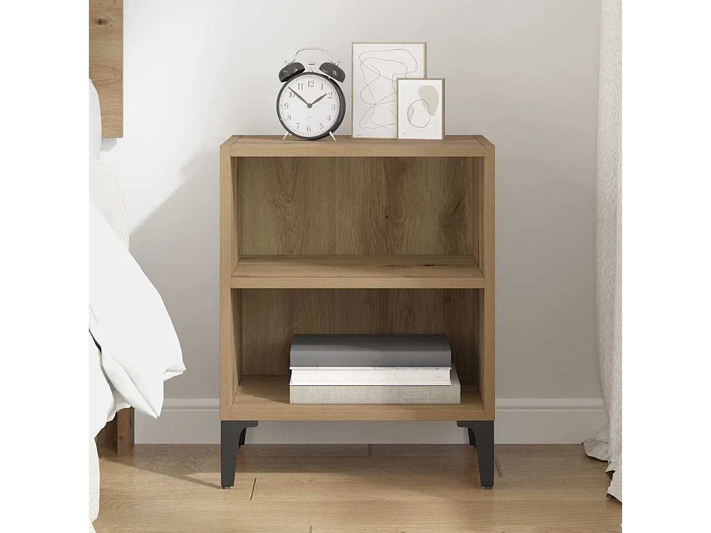 Nachttisch-Beistelltisch Artisan-Eiche 40 x 30 x 50 cm Holzwerkstoff SHL76744