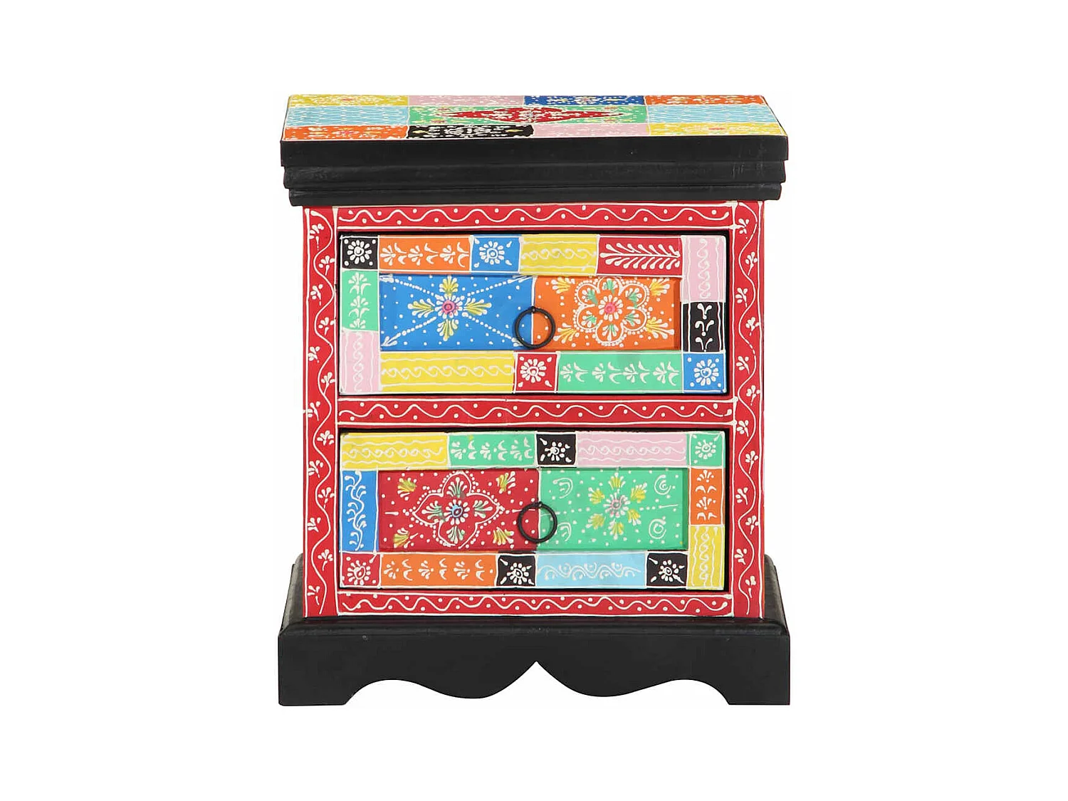 Mesita de Noche | Armario de Noche 2 uds con cajón Multicolor 40x35x45 cm