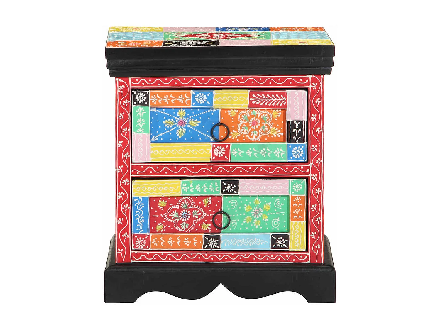 Mesita de Noche | Armario de Noche 2 uds con cajón Multicolor 40x35x45 cm