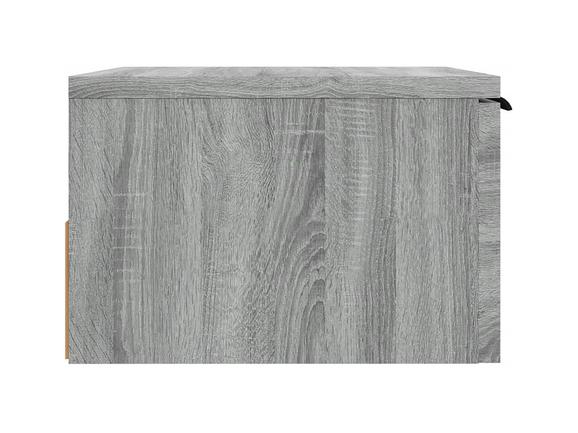 Mesita de noche | Mesilla de noche de pared color gris Sonoma 34x30x20 cm