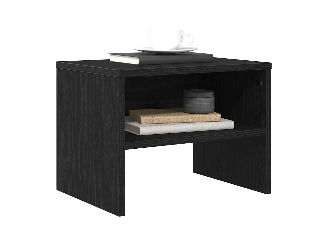 Mesita de Noche | Armario de Noche | Mesa auxiliar Roble negro 40x40x30 cm