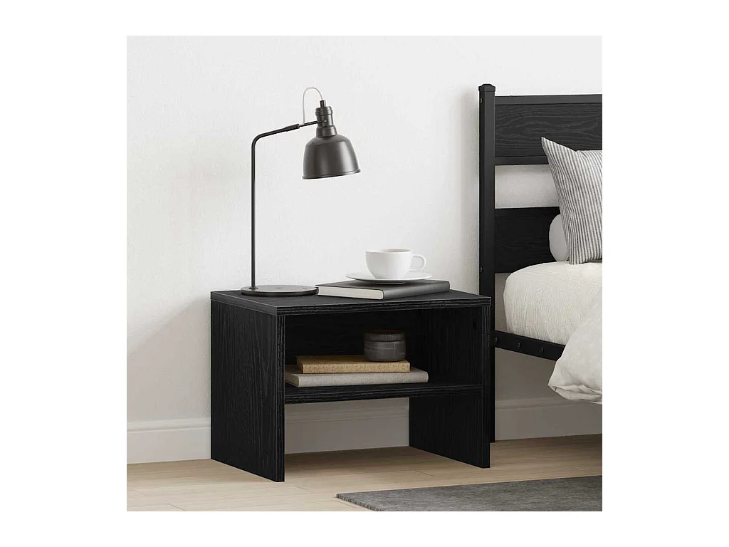 Mesita de Noche | Armario de Noche | Mesa auxiliar Roble negro 40x40x30 cm