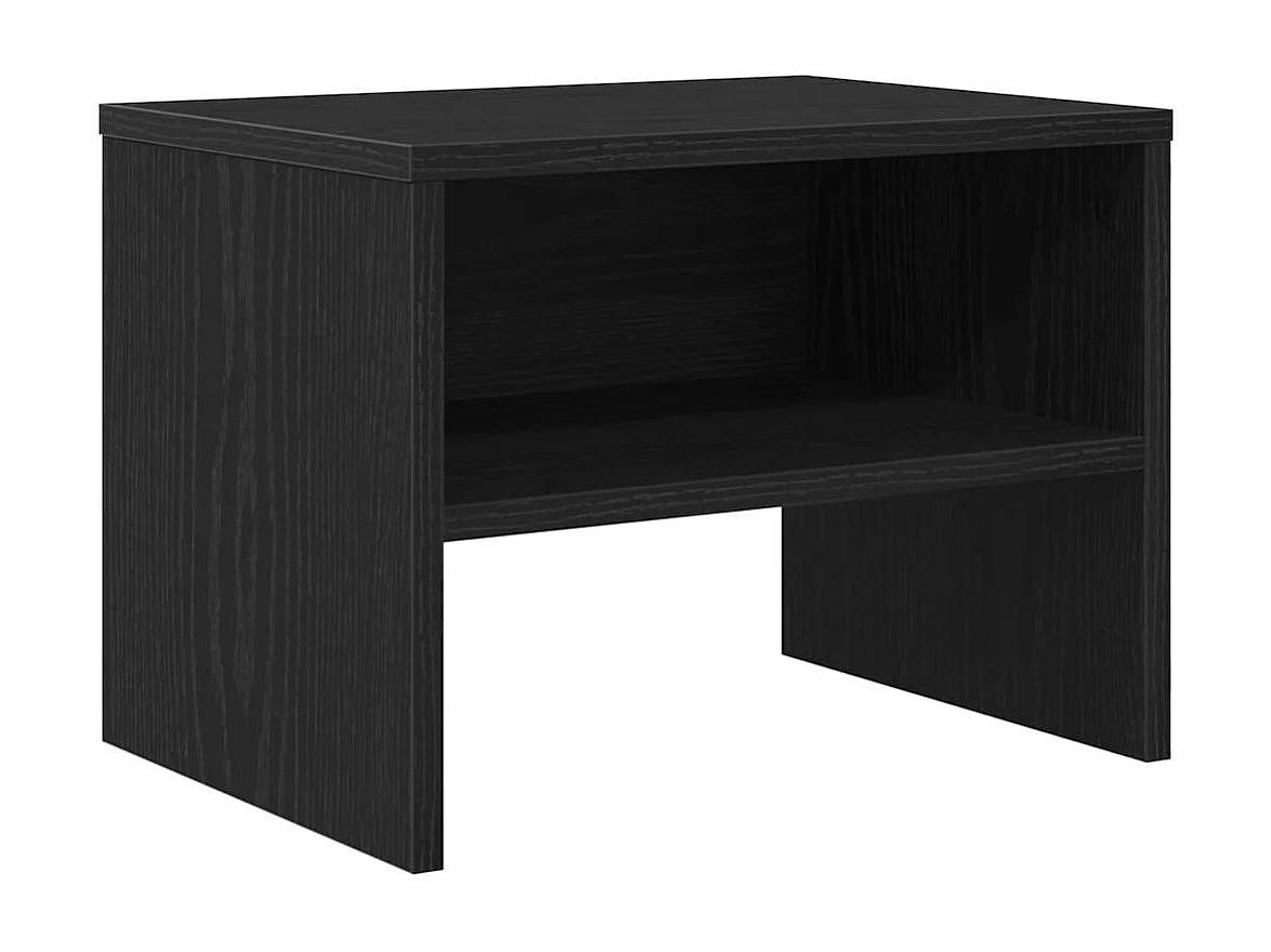 Table de chevet-Table de Nuit Chêne noir 40x40x30 cm Bois d'ingénierie