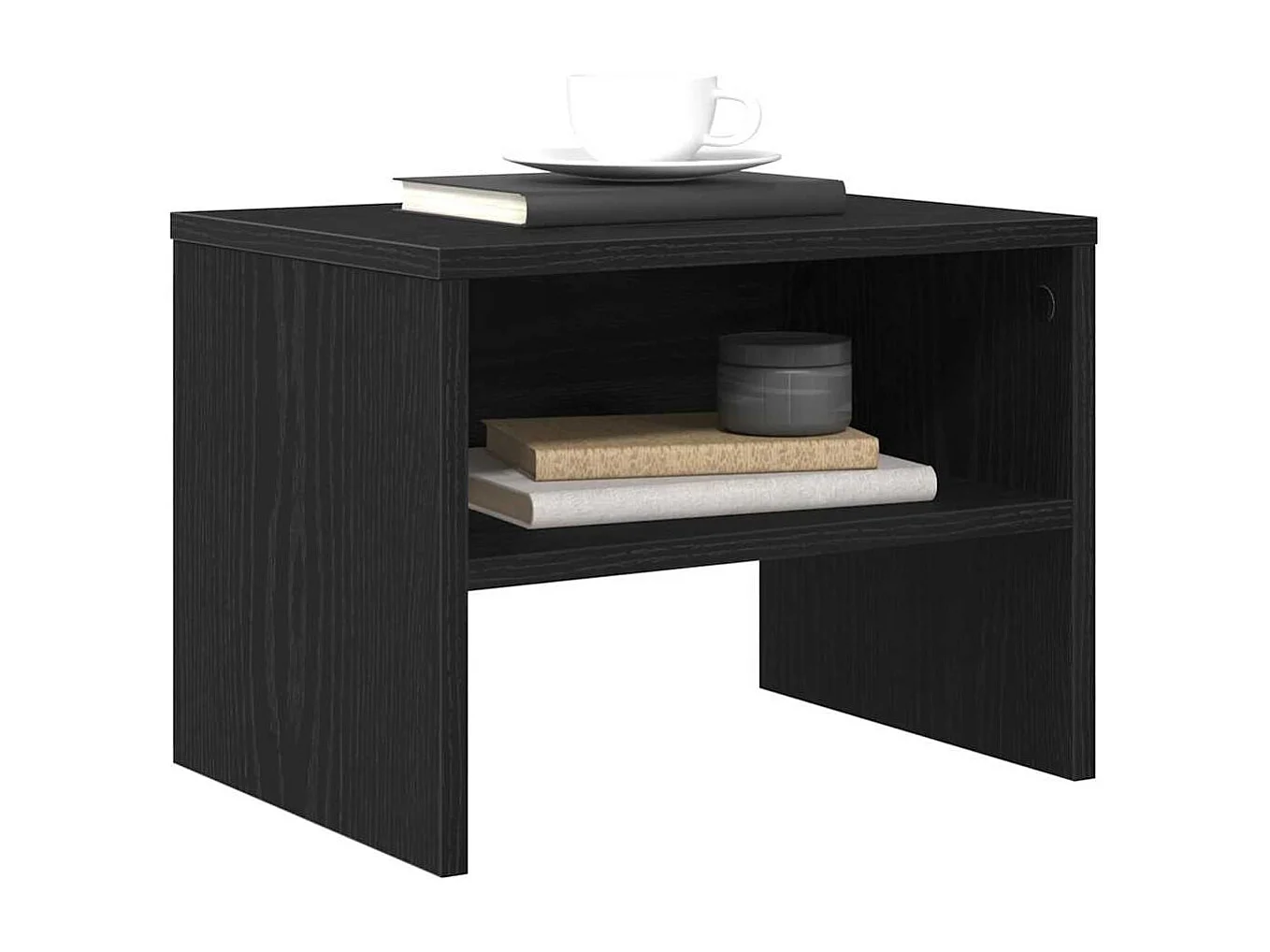 Table de chevet-Table de Nuit Chêne noir 40x40x30 cm Bois d'ingénierie