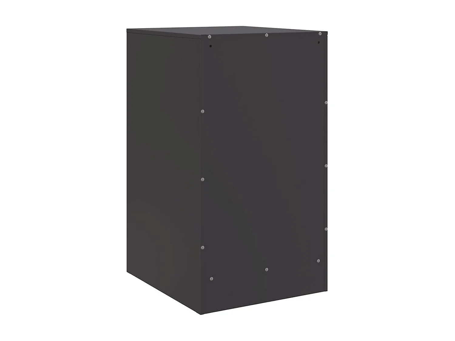 Nachttisch 2er Set-Beistelltisch-Nachttischkommode Schwarz 34,5x39x62 cm Stahl SHL99367