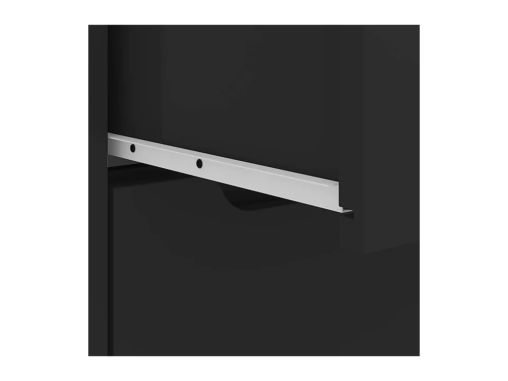 Table de chevet-Table d'appoint-Table de nuit VISNES noir 45x40x50 cm bois d'ingénierie