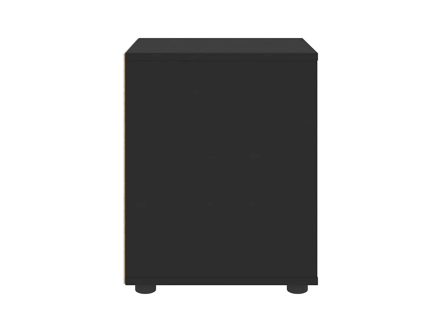 Mesilla de noche | Mesita de noche VISNES negra 45x40x50 cm madera de ingeniería