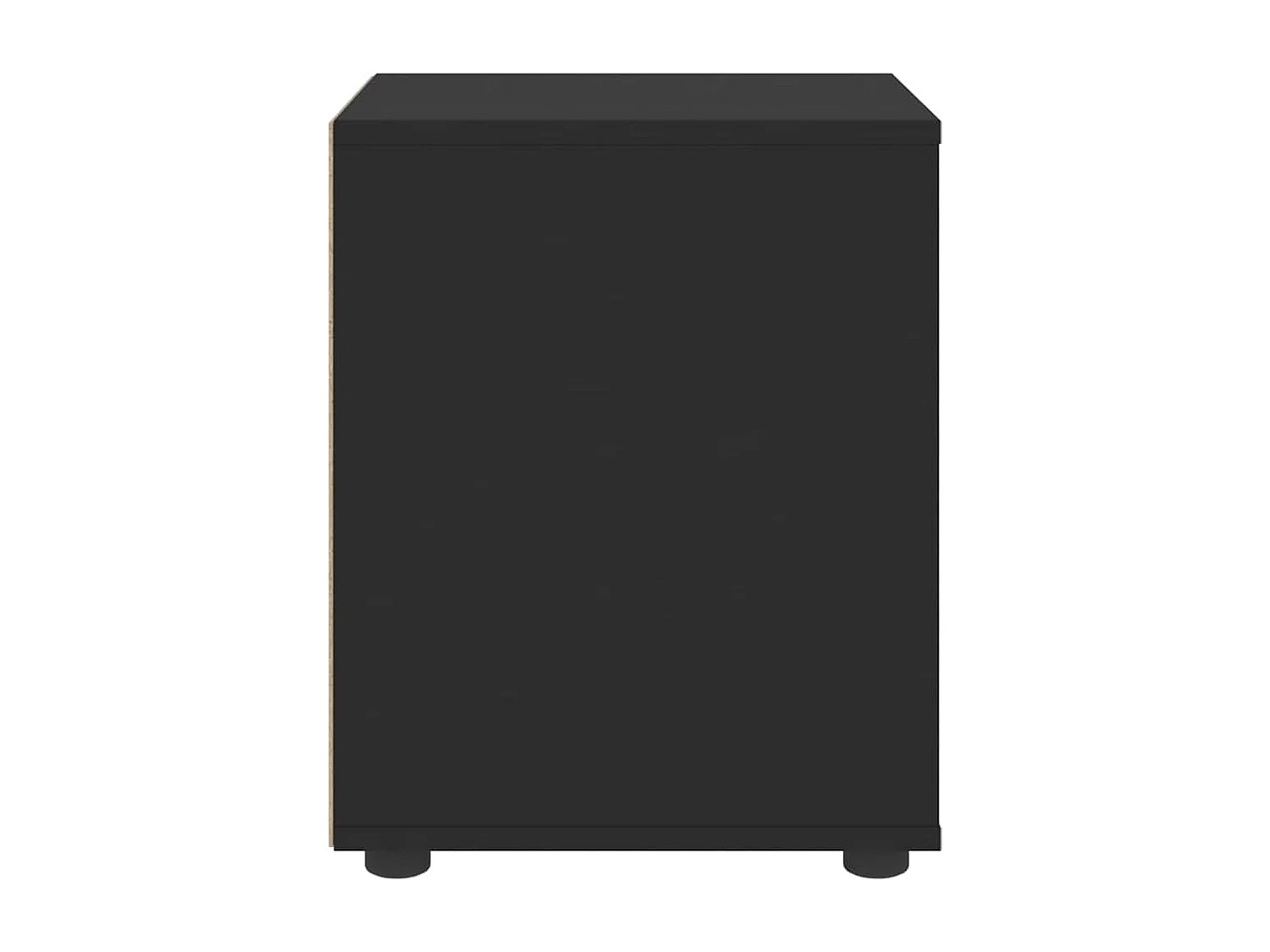 Mesilla de noche | Mesita de noche VISNES negra 45x40x50 cm madera de ingeniería