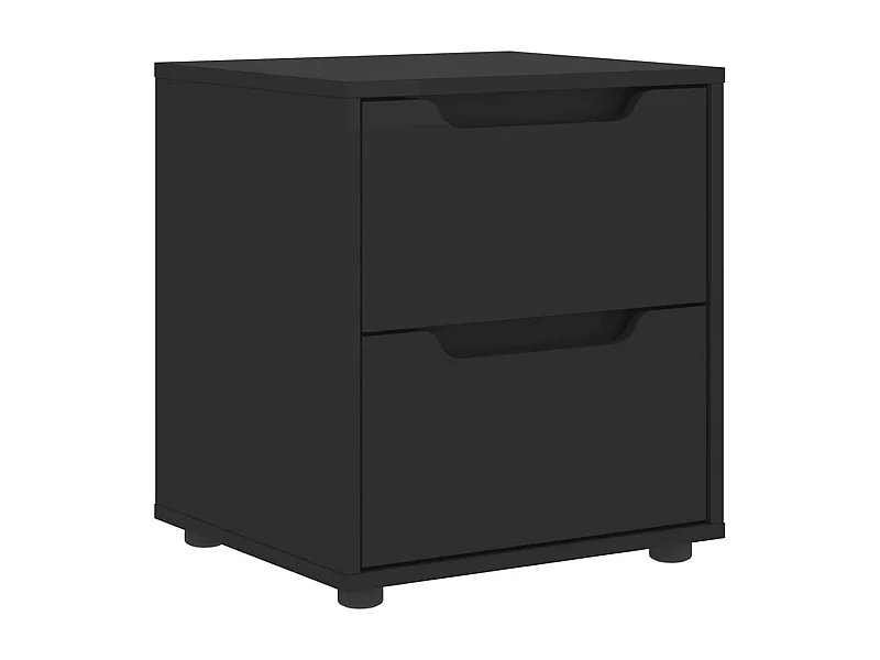 Nachtkastje | Bijzettafel Modern | Opbergkastje VISNES 45x40x50 cm spaanplaat zwart