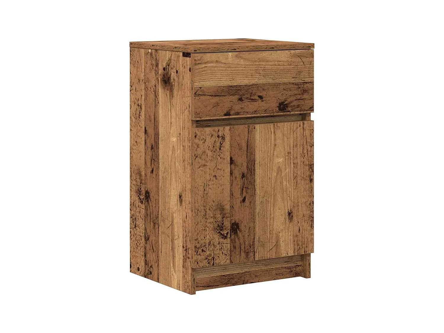 Mesilla de noche | Mesita de noche de madera antigua 39x35x65cm Madera ingeniería