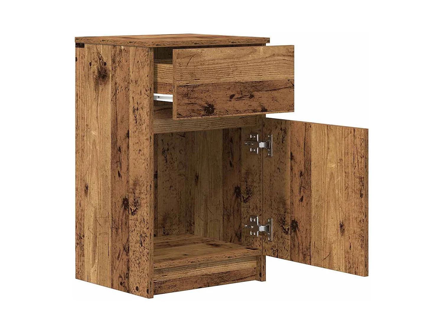 Mesilla de noche | Mesita de noche de madera antigua 39x35x65cm Madera ingeniería