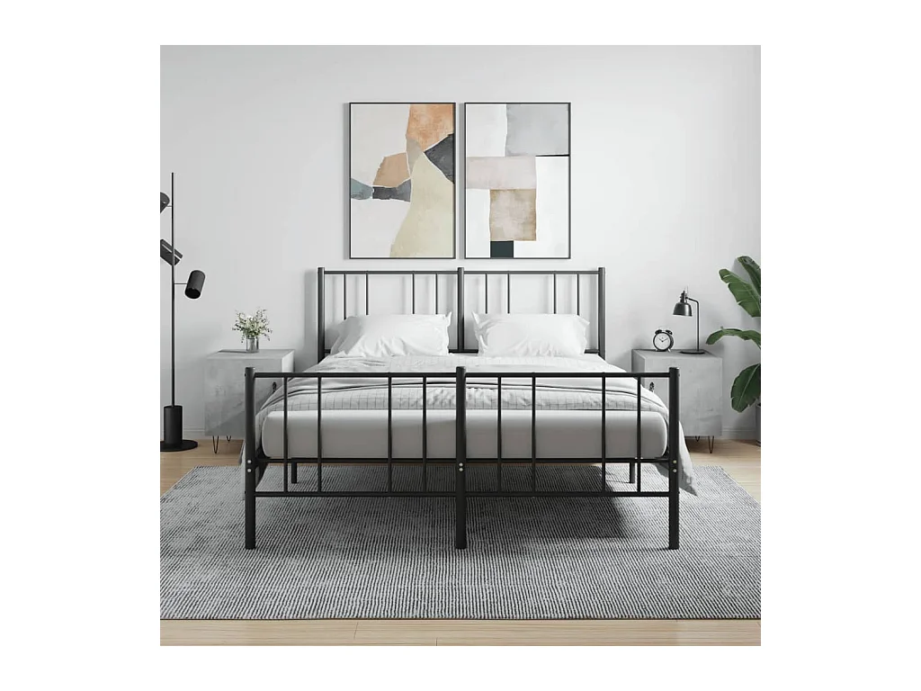 Mesa de Cabeceira Moderna 2 peças 40x40x50 cm derivados madeira cinza cimento