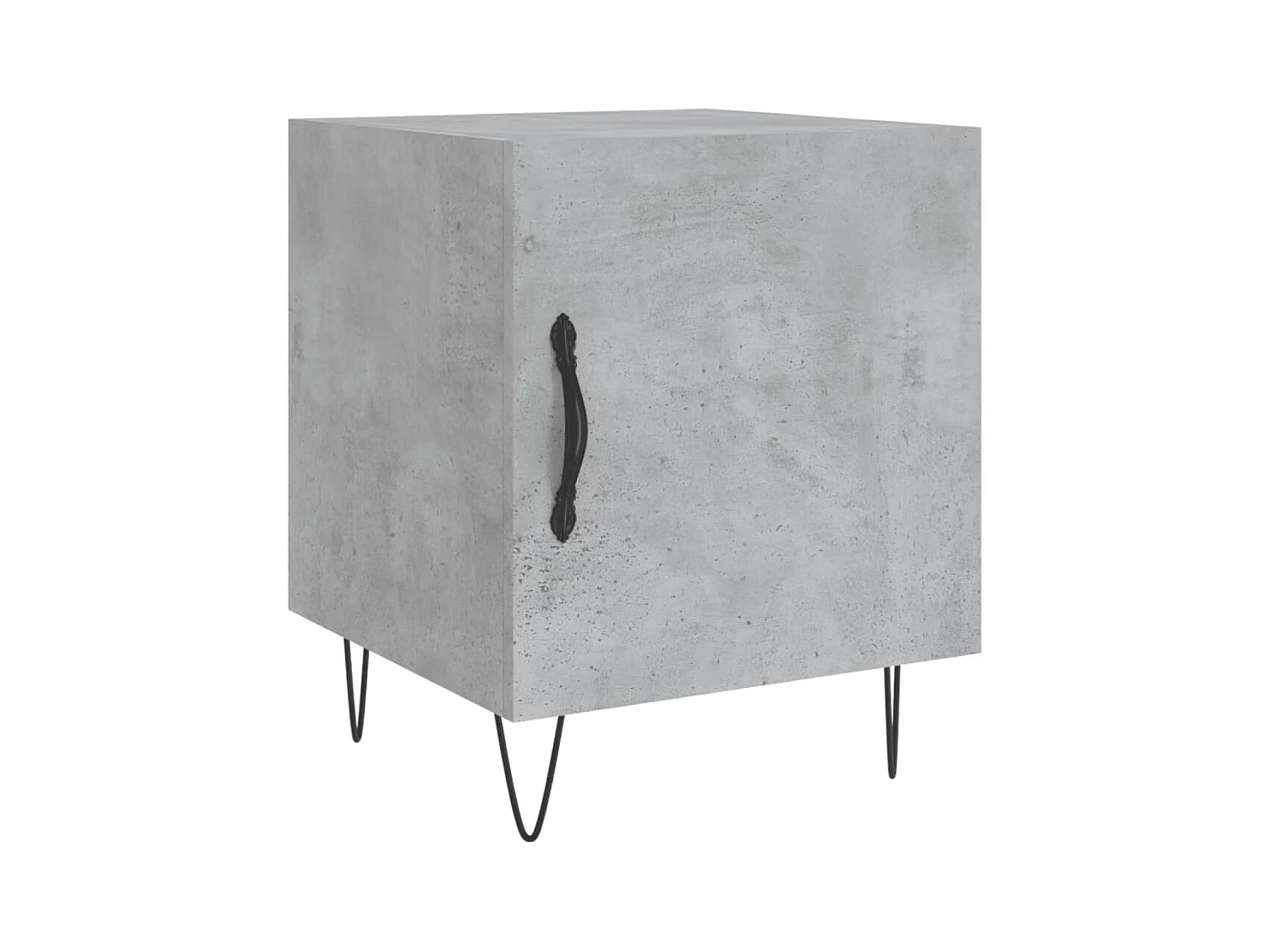 Mesa de Cabeceira Moderna 2 peças 40x40x50 cm derivados madeira cinza cimento