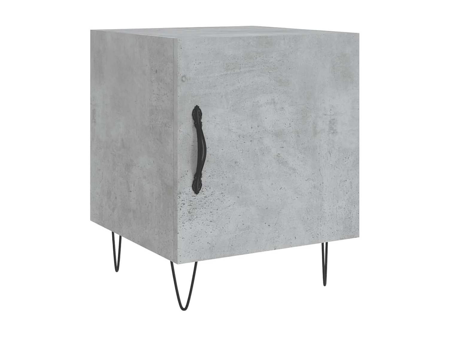 Lot de 2 Tables de chevet Étroite avec Étagère de rangement gris béton 40x40x50 cm bois d’ingénierie