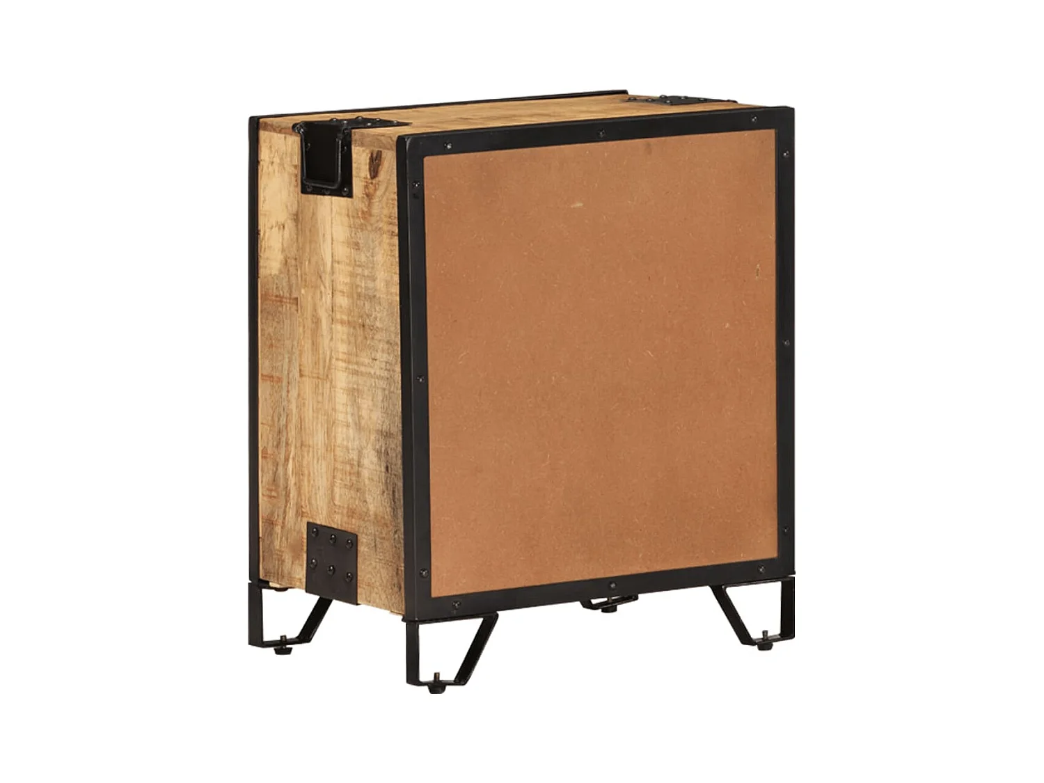 Mesita de noche | Mesilla de noche madera maciza de mango sin tratar 43x30x51 cm