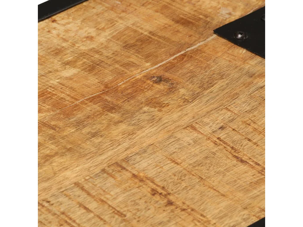 Mesita de noche | Mesilla de noche madera maciza de mango sin tratar 43x30x51 cm