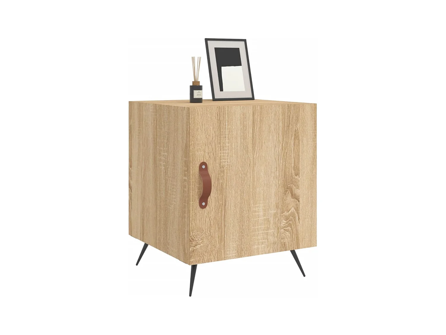 Mesa de Cabeceira Moderna 2 peças 40x40x50cm deriv. madeira carvalho sonoma