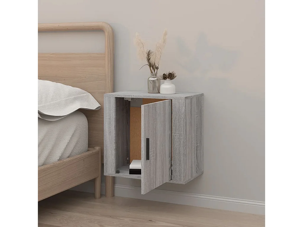 Nachttisch hängend | Wand-Nachttisch Grau Sonoma 50x30x47 cm SHL84561