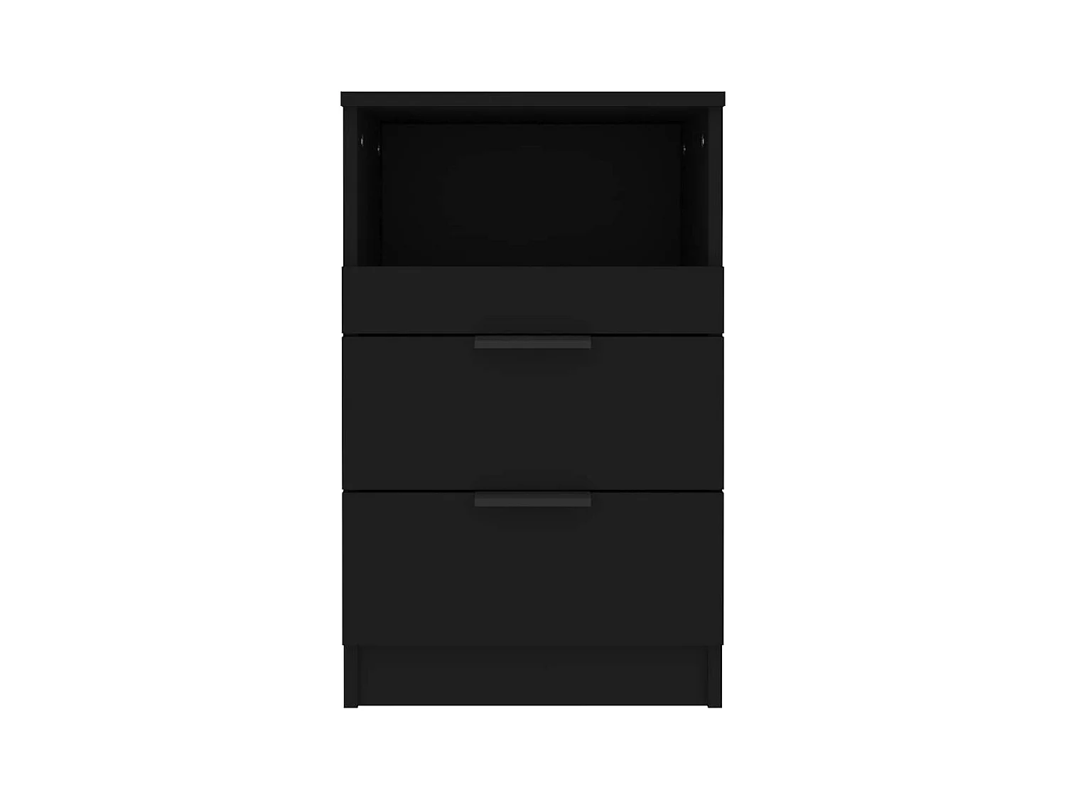 Mesita de noche | Mesilla de noche madera contrachapada color negro