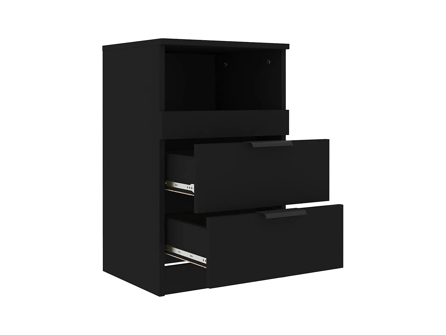 Mesita de noche | Mesilla de noche madera contrachapada color negro