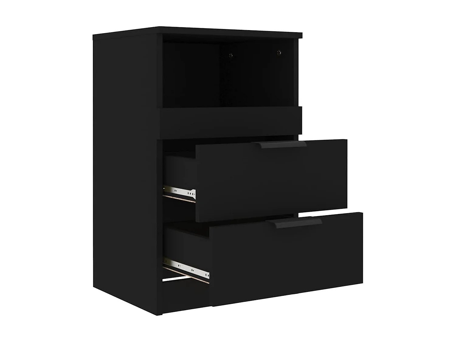 Nachttisch-Beistelltisch Schwarz Holzwerkstoff SHL22586