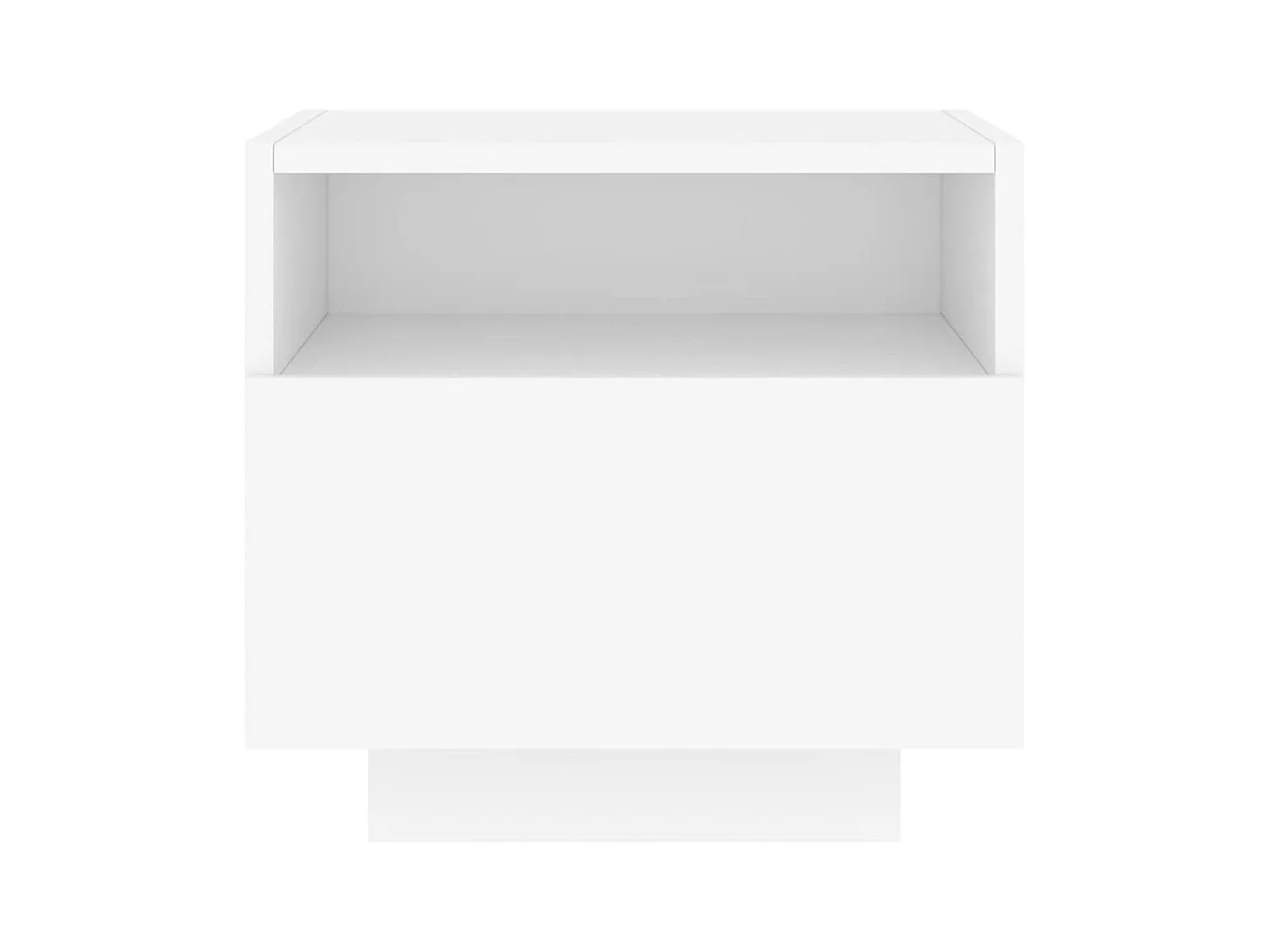 Mesita de noche | Mesilla de noche con luces LED blanco 40x39x37 cm