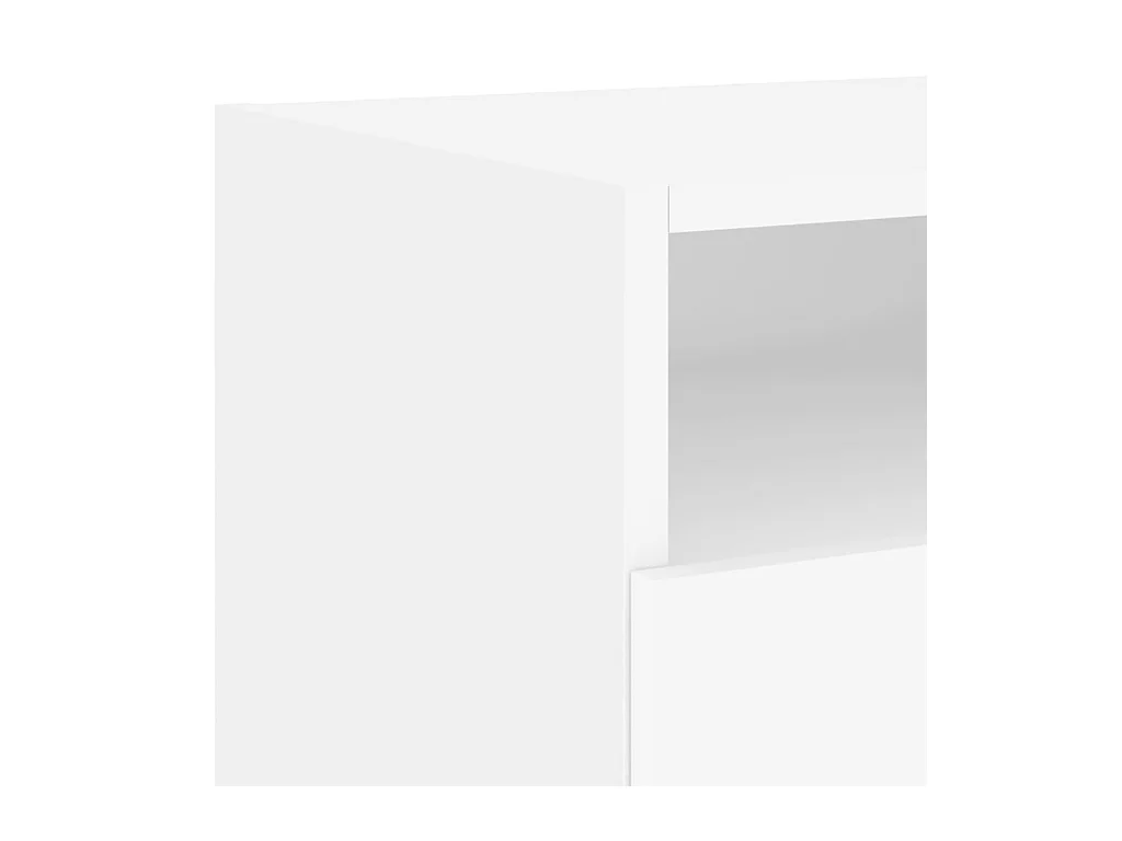 Mesita de noche | Mesilla de noche con luces LED blanco 40x39x37 cm