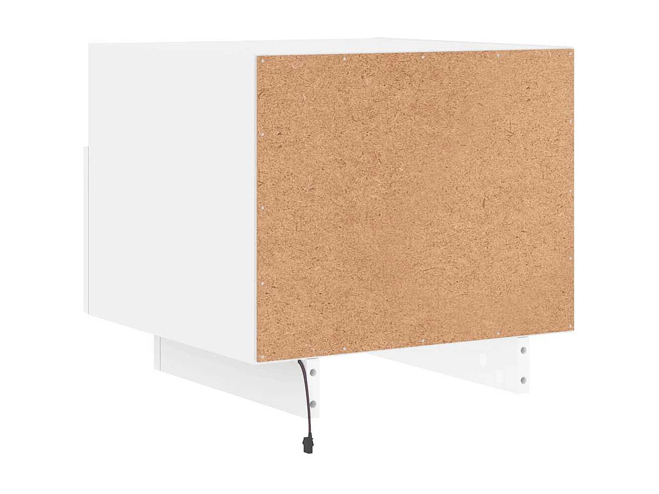 Nachttisch-Beistelltisch mit LED-Leuchten Weiß 40x39x37 cm SHL71988