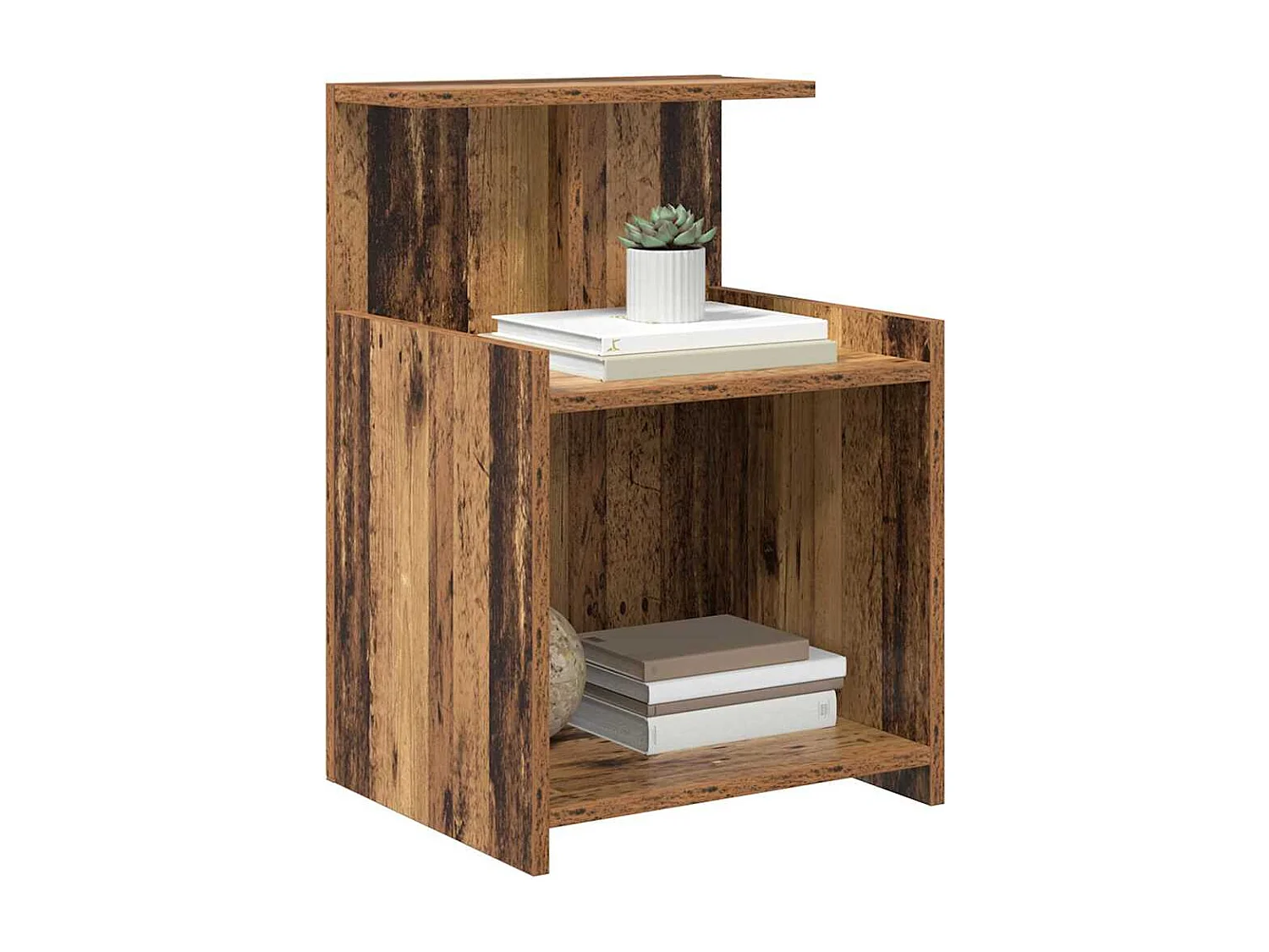 Nachttisch 2er Set-Beistelltisch Altholz 40 x 35 x 60 cm Holzwerkstoff SHL56928