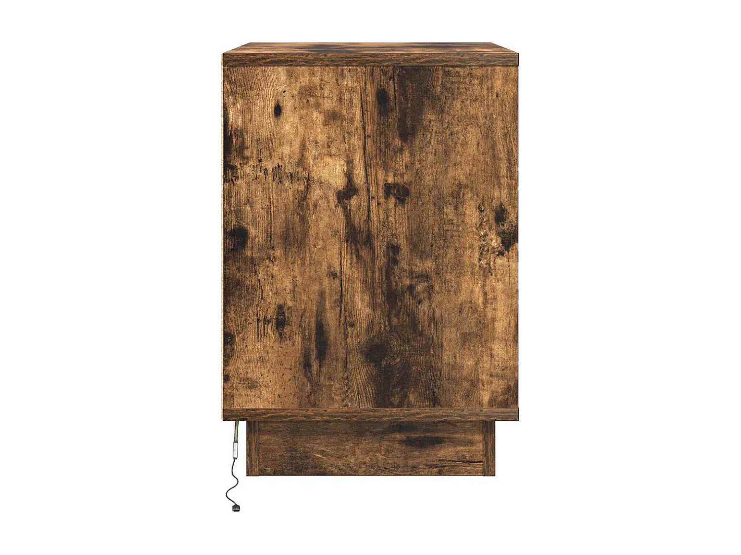 Table de chevet-Table d'appoint avec tiroir Chêne fumé 50x34.5x50 cm.