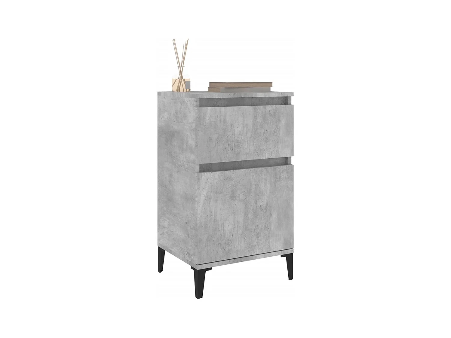 Mesitas de noche | Mesilla de noche 2 uds gris hormigón 40x35x70 cm