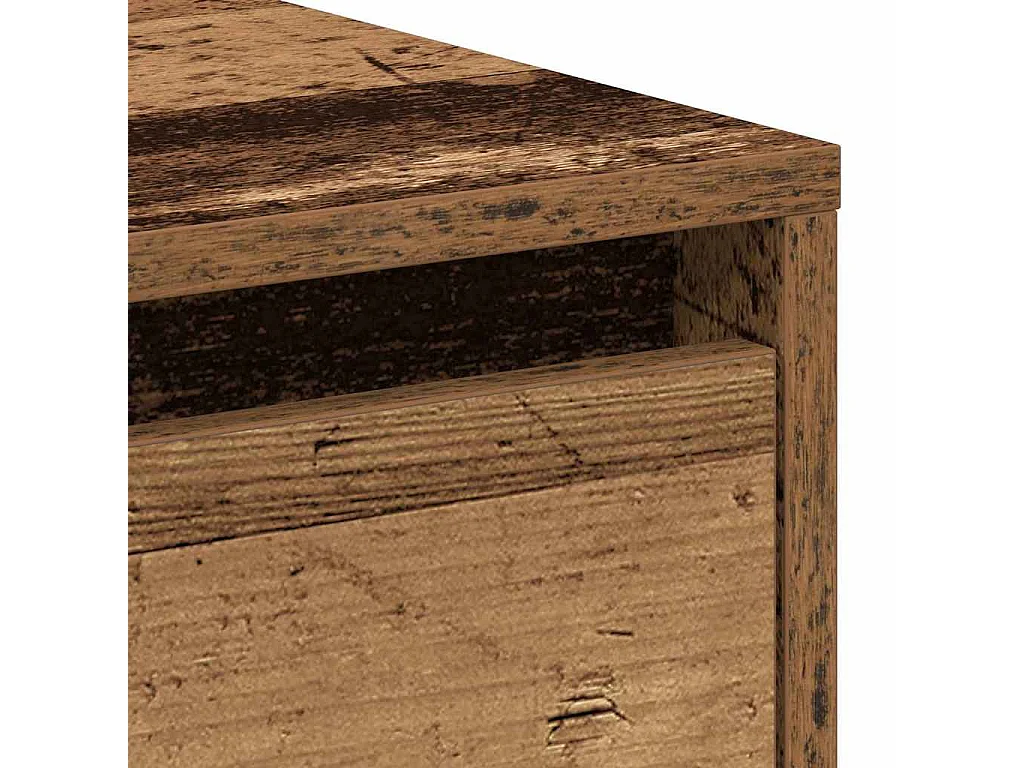 Mesita de Noche | Armario de Noche 2 uds con cajón Madera vieja 45x34x44.5 cm