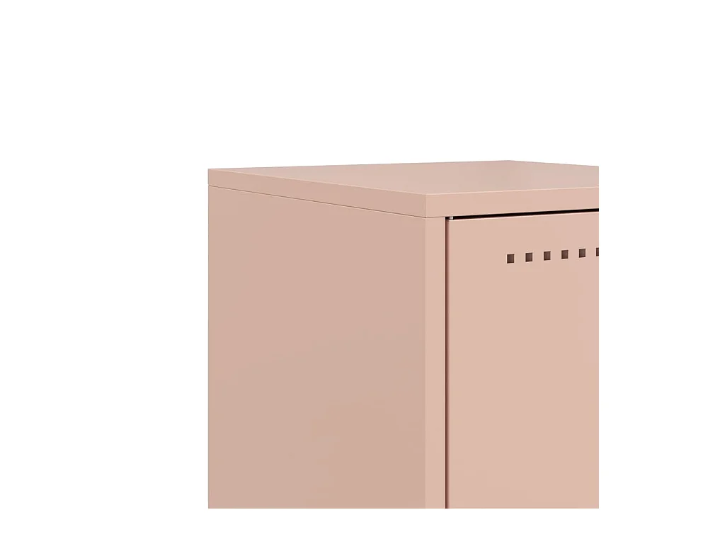 Mesita de noche | Mesilla de noche acero rosa 36x39x78 cm