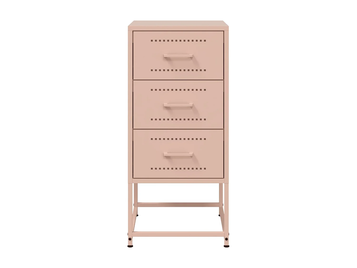 Nachttisch-Beistelltisch-Nachtschrank Rosa 36x39x78 cm Stahl SHL93350