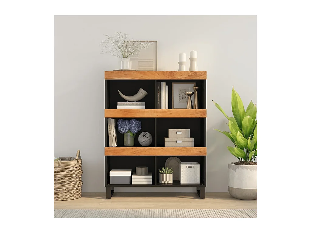 Mueble de almacenaje | Armario auxiliar madera maciza de acacia 85x33x107 cm