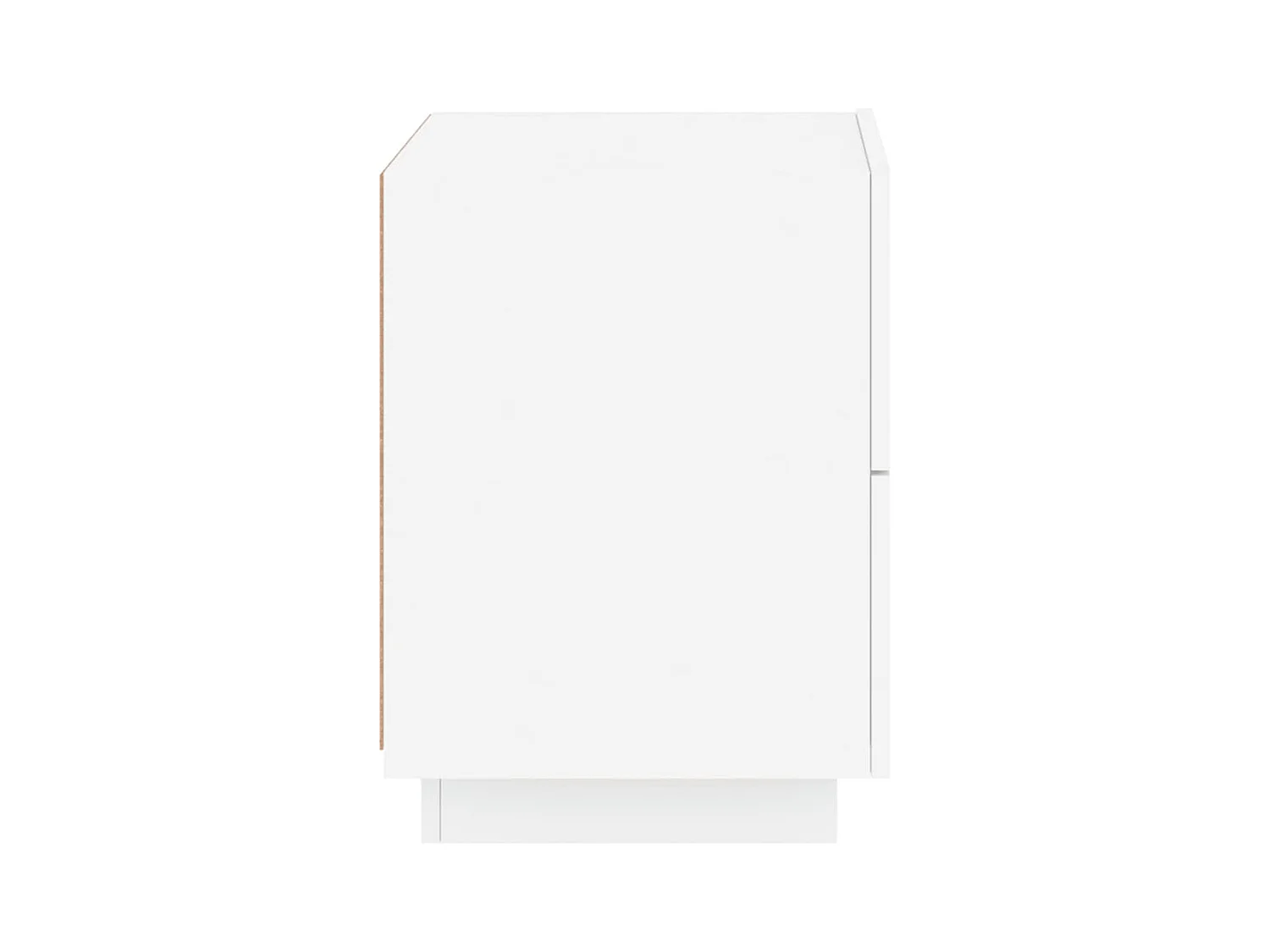 Mesitas de noche | Mesilla de noche con luces LED 2 uds madera ingeniería blanca