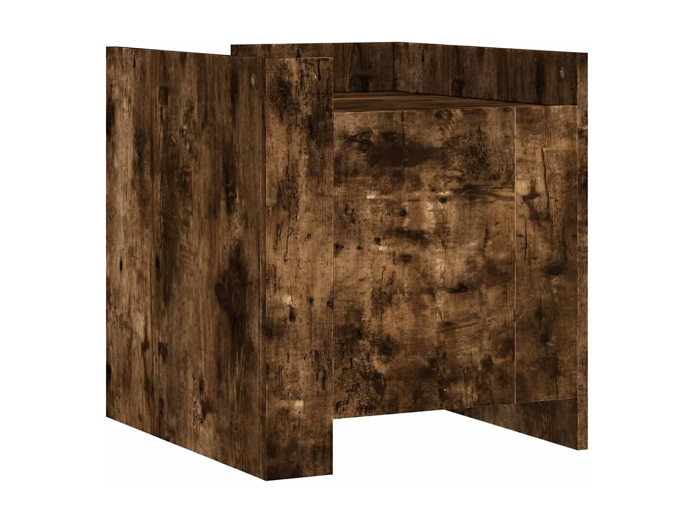 Nachttisch-Beistelltisch-Nachtschrank Räuchereiche 45x50x50 cm Holzwerkstoff SHL18715