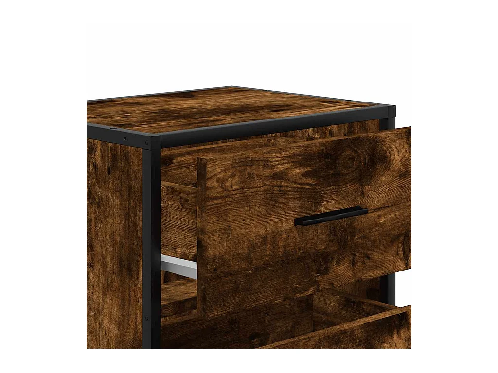 Mesitas de noche | Mesilla de noche pared 2 uds color roble ahumado 40x31x39,5 cm