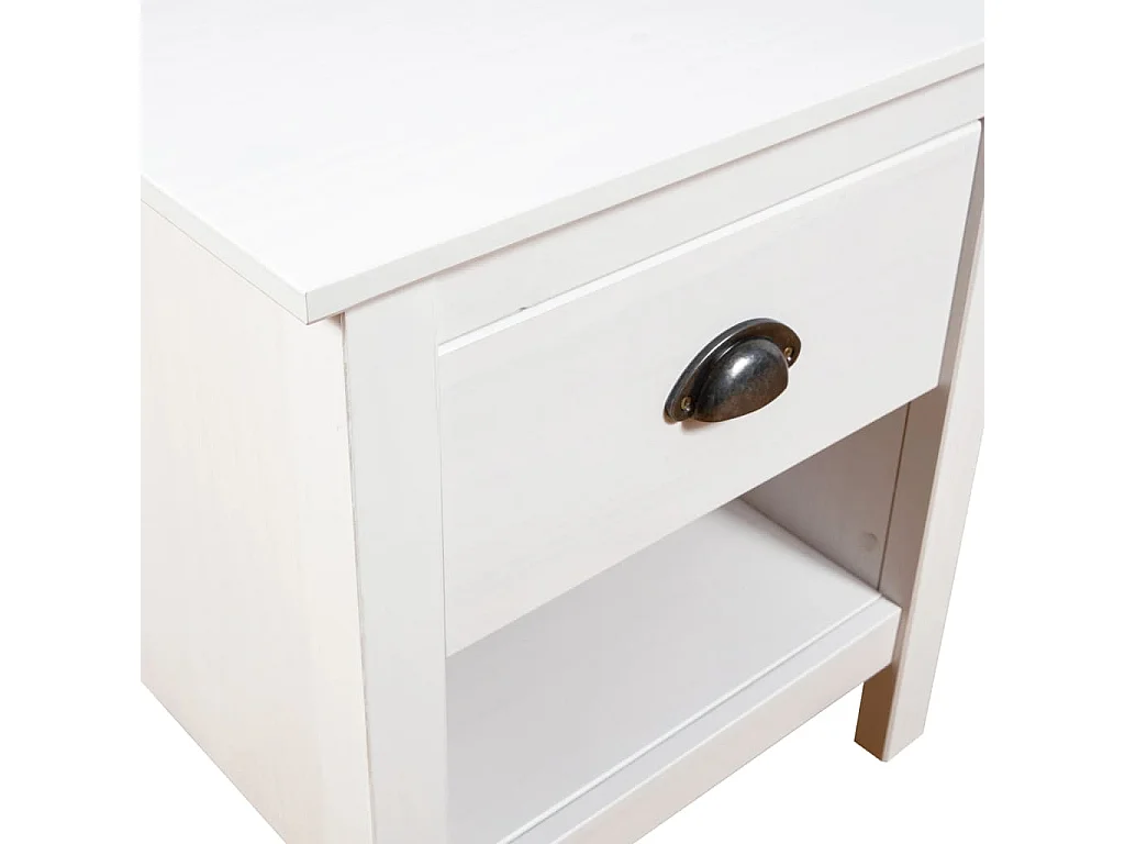 Mesitas de noche | Mesilla de noche 2 uds Hill madera maciza de pino 46x35x49,5 cm