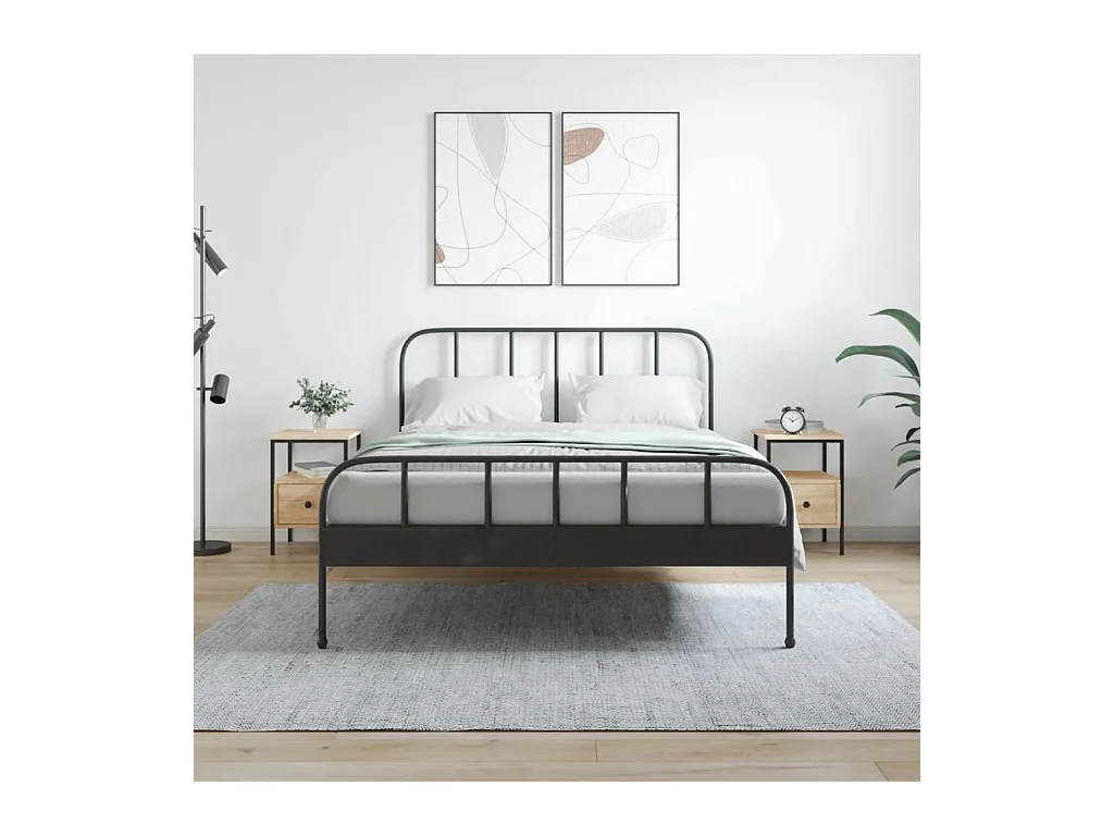 Mesitas de noche | Mesilla de noche 2 uds madera ingeniería roble Sonoma 34x36x50 cm