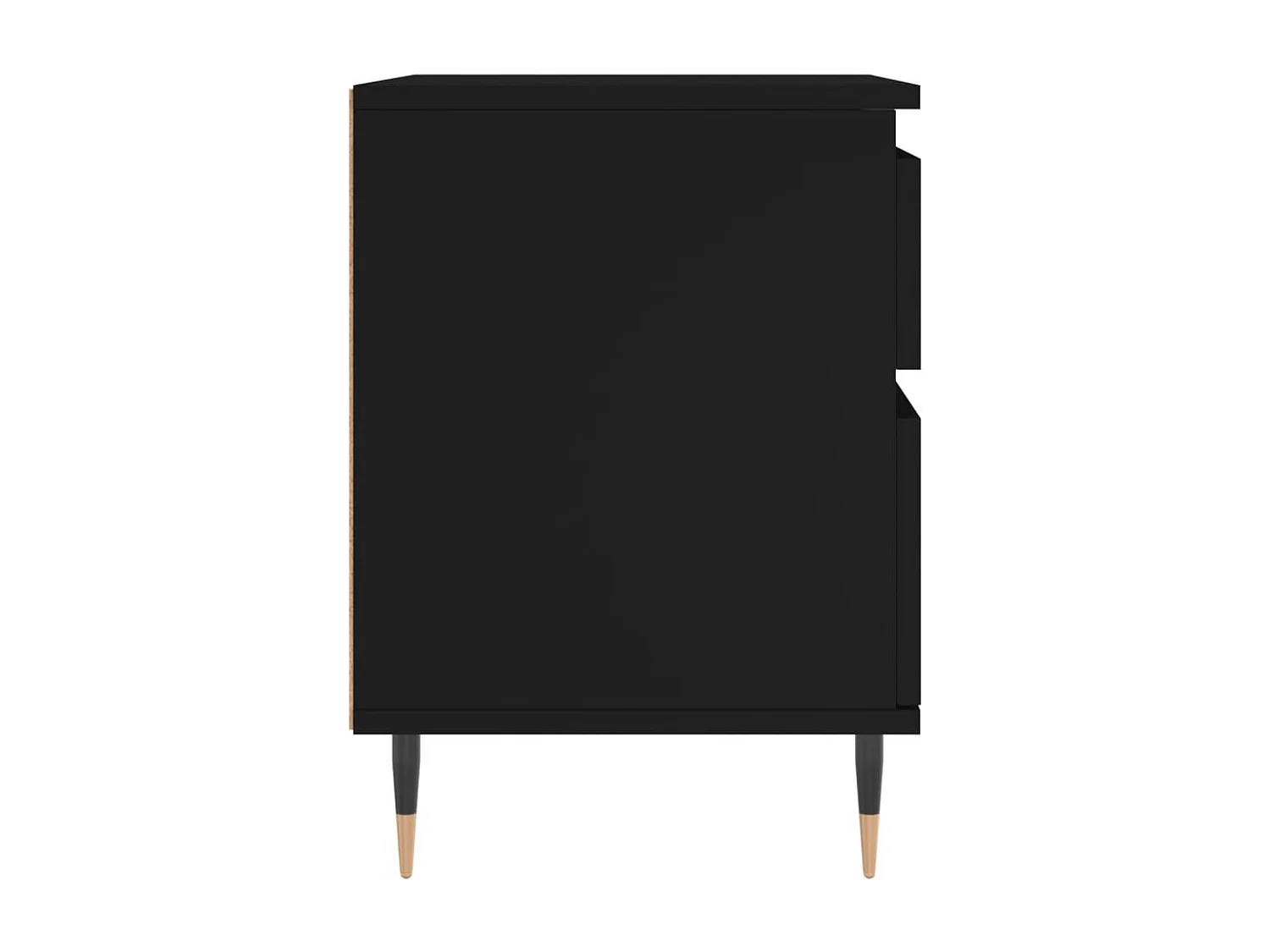 Mesitas de noche | Mesilla de noche 2 uds madera de ingeniería negro 40x35x50 cm