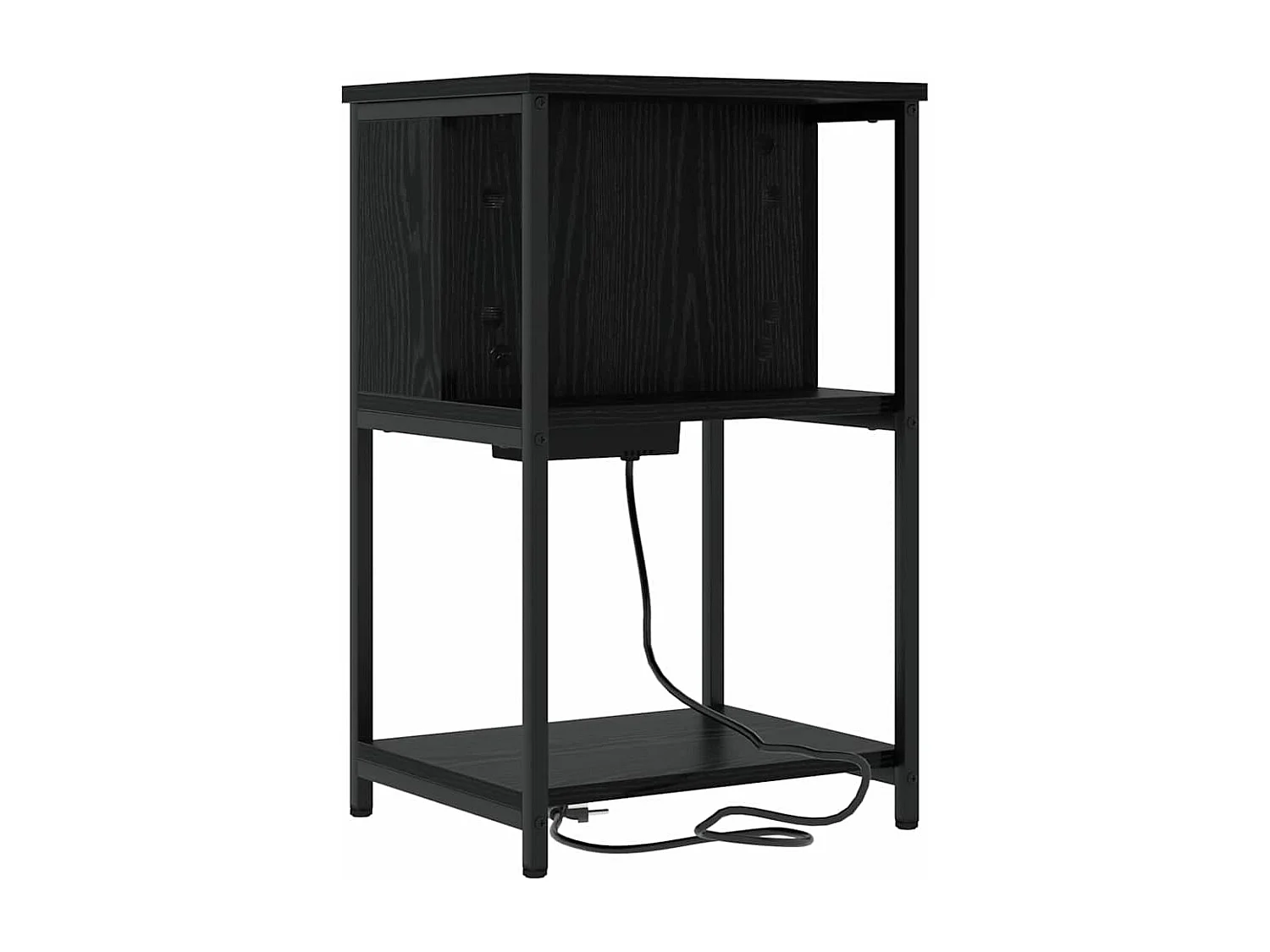 Mesita de Noche | Armario de Noche | Mesa auxiliar Roble negro 38x31x61 cm