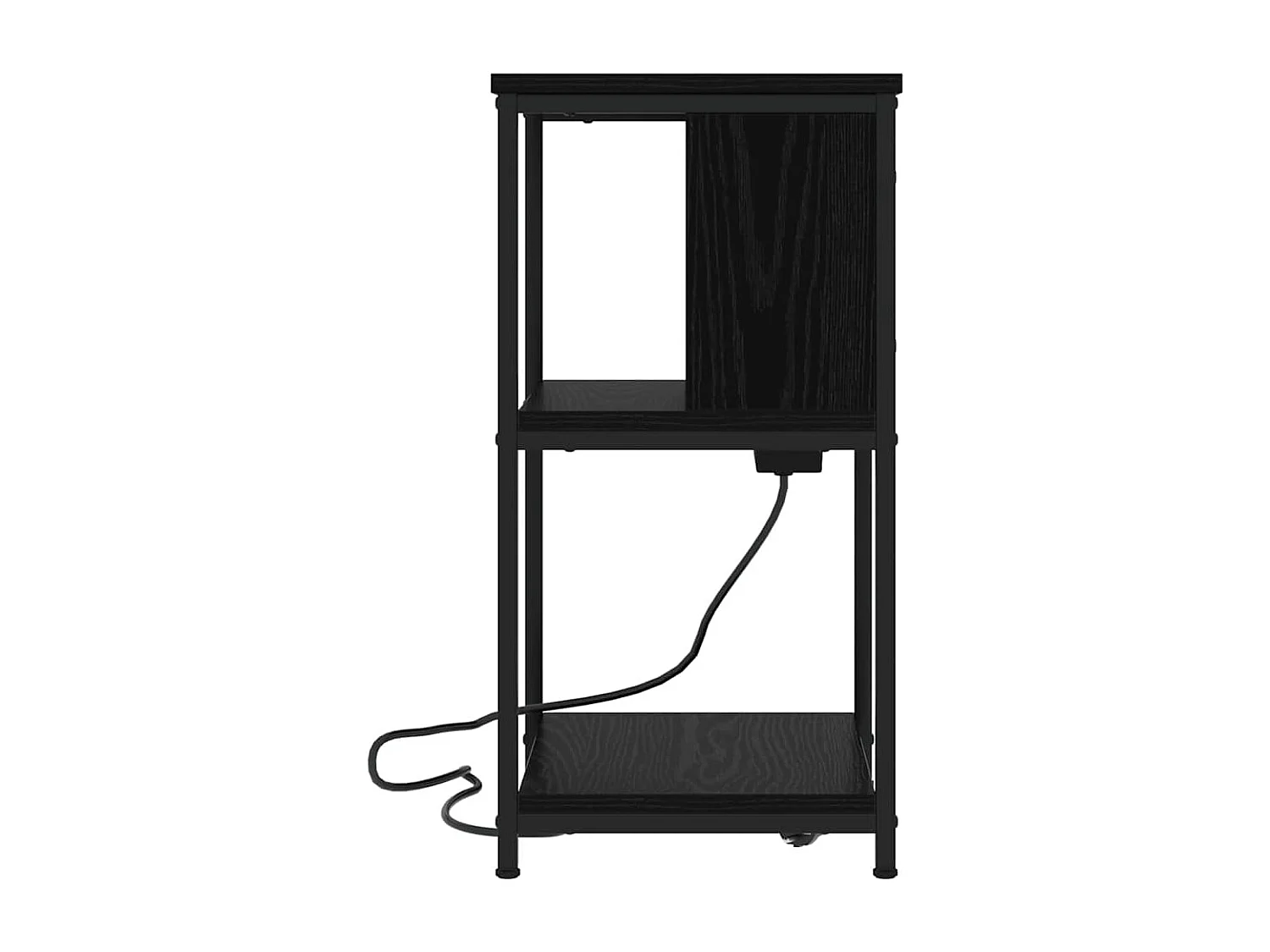 Mesita de Noche | Armario de Noche | Mesa auxiliar Roble negro 38x31x61 cm