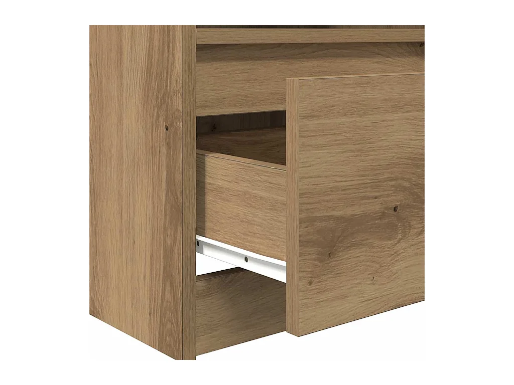 Mesitas de noche | Mesilla de noche 2 uds madera ingeniería roble artisan 40x40x50 cm