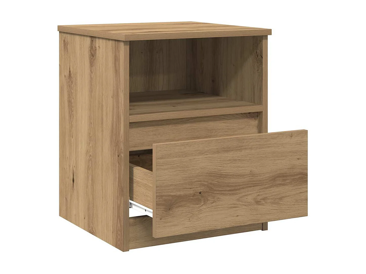 Nachttisch 2er Set-Beistelltisch-Nachttischkommode Artisan-Eiche 40x40x50 cm Holzwerkstoff SHL51168